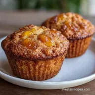 Peach Muffins in 35 Minutes: Baked