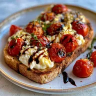 High-Protein Blistered Cherry Tomato Egg Toast