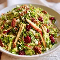 Brussels Sprout Cranberry Salad with Feta