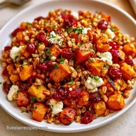 Roasted Butternut Squash Farro Salad
