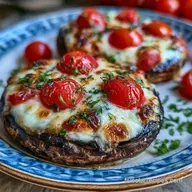 Caprese Stuffed Mushrooms for 4 Servings
