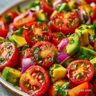 Cherry Tomato Avocado Salad in 10 Minutes
