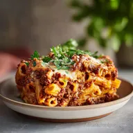 Baked Ziti Recipe with Ricotta and Italian Sausage for 8 Servings