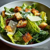 Classic Caesar Salad with Homemade Garlic Croutons