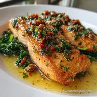 creamy garlic butter tuscan salmon recipe in 25 Minutes