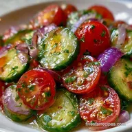 Cucumber Cherry Tomato Salad for 4