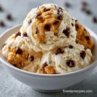 Easy Cookie Dough Ice Cream for 10
