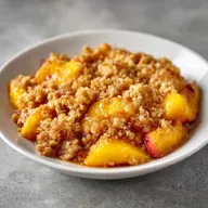 Peach Crisp for 8 Servings: Baked
