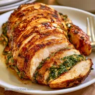 Garlic Spinach Stuffed Chicken for 4