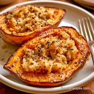 Stuffed Acorn Squash with Rice: Roasted