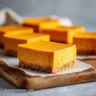 No Bake Pumpkin Cheesecake Bars: Velvety