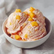 Easy No-Churn Peach Ice Cream