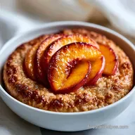Peach Oatmeal Bake for 6 Servings