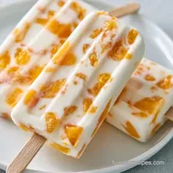 Creamy Peach Yogurt Popsicles
