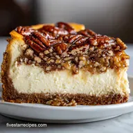 Pecan Pie Cheesecake Baked for 12 Servings