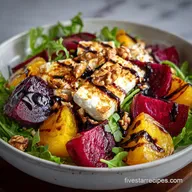 Roasted Beet and Goat Cheese Salad with Balsamic