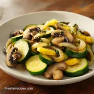 Zucchini Mushrooms and Onions in 20 Min