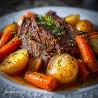Slow Cooker Beef Pot Roast Recipe with Carrots