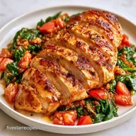 Stuffed Chicken with Spinach and Tomato