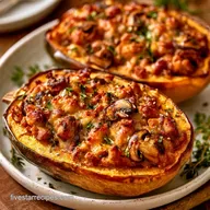 Ground Turkey Stuffed Acorn Squash
