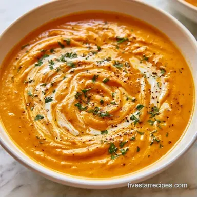 Acorn Squash Curry Soup with Coconut Milk Recipe Card