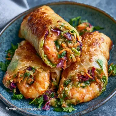 Air Fried Rice Rolls with Shrimp Recipe Card