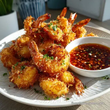 Crispy Coconut Shrimp Air Fryer Recipe for 4 Servings Recipe Card