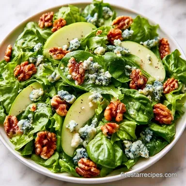 Apple Walnut Blue Cheese Salad for 4 Recipe Card