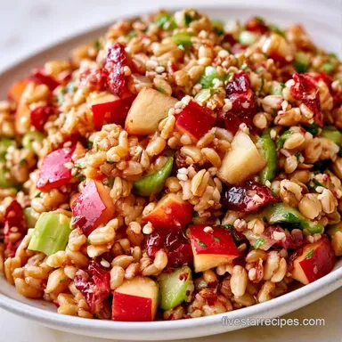 Apple Wheat Berry Salad for 4 Servings Recipe Card