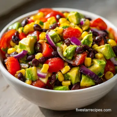 Avocado Corn Bean Salsa in 20 Minutes