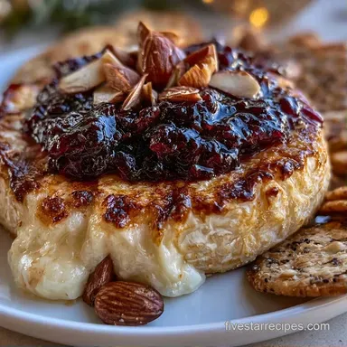 Baked Brie Appetizer Board with Jam Recipe Card