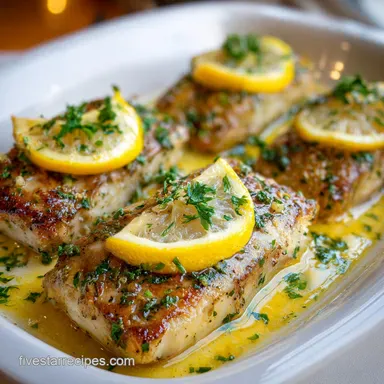 Baked Walleye Pike Recipe for 4 Servings
