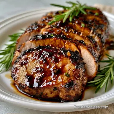 Balsamic Glazed Grilled Tenderloin for 4 Recipe Card