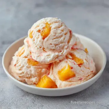 Bourbon Peach Ice Cream in 35 Minutes Recipe Card