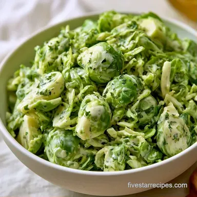 Brussels Sprout Caesar Salad for 4 Recipe Card