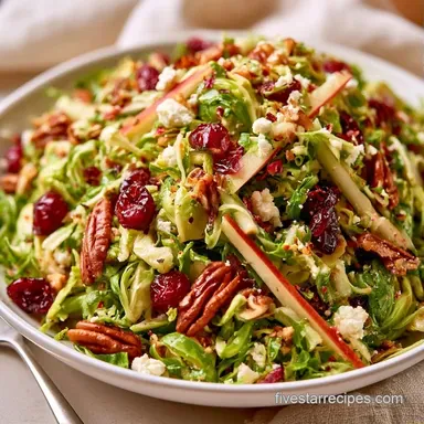 Brussels Sprout Cranberry Salad with Feta Recipe Card