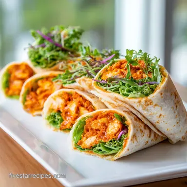 Buffalo Chicken Wraps in 20 Minutes Recipe Card