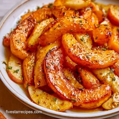 Caramelized Butternut Squash Apple Salad Recipe Card