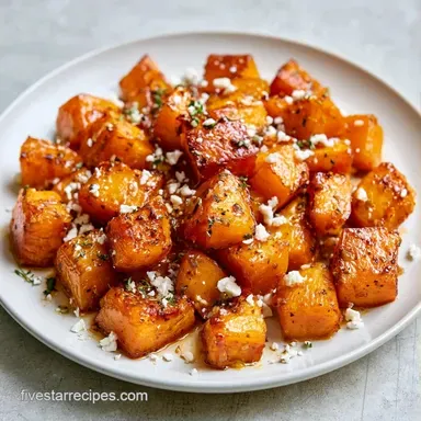 Butternut Squash Feta Salad for 4 Servings Recipe Card