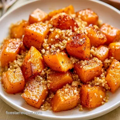 Roasted Butternut Squash Quinoa Salad Recipe Card