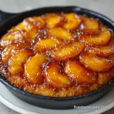 Peach Cobbler with Fresh Peaches Recipe Card