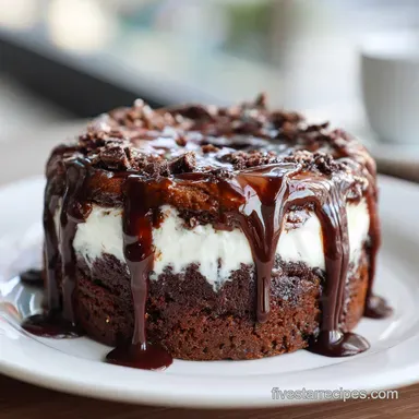 Cheesecake Brownie Cake Recipe Baked in 1 Hour 5 Mins Recipe Card