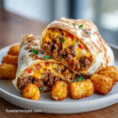 Cheesy Potato Burritos Recipe: Crispy Recipe Card