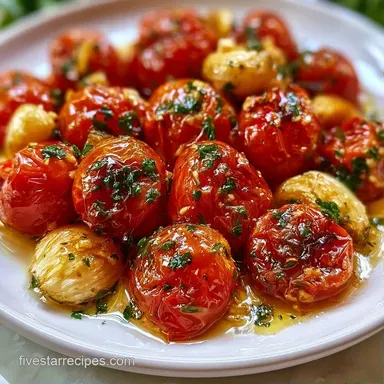 Cherry Tomato Confit for 6 Servings Recipe Card