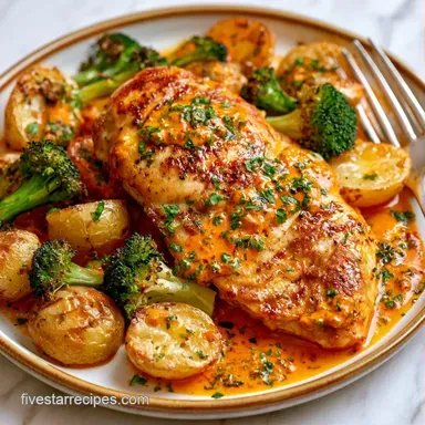 Chicken and Vegetables with Romesco Recipe Card