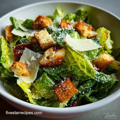 Caesar Salad with Croutons for 4 Servings