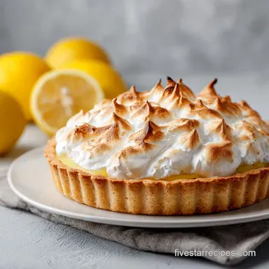 Classic Lemon Meringue Pie Recipe for 8 Servings Recipe Card