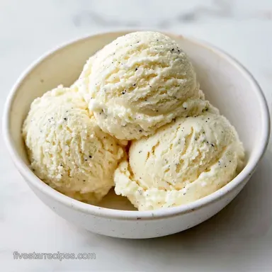 Vanilla Ice Cream for 8 Servings Recipe Card
