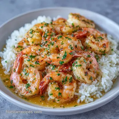 Creamy Garlic Butter Shrimp in 30 Minutes Recipe Card