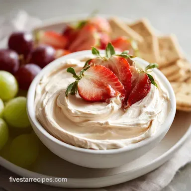Easy Fruit Dip Recipe No Cool Whip with Cream Cheese in 10 Minutes